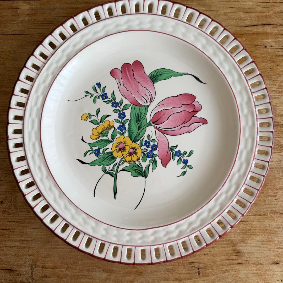 KG Luneville リュネビル パニエ ディナープレート チューリップ B