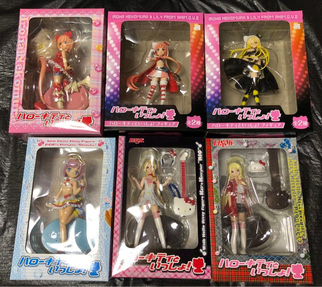 6点 ハローキティといっしょ リリィ いろは シズク リオ フィギュア 美少女