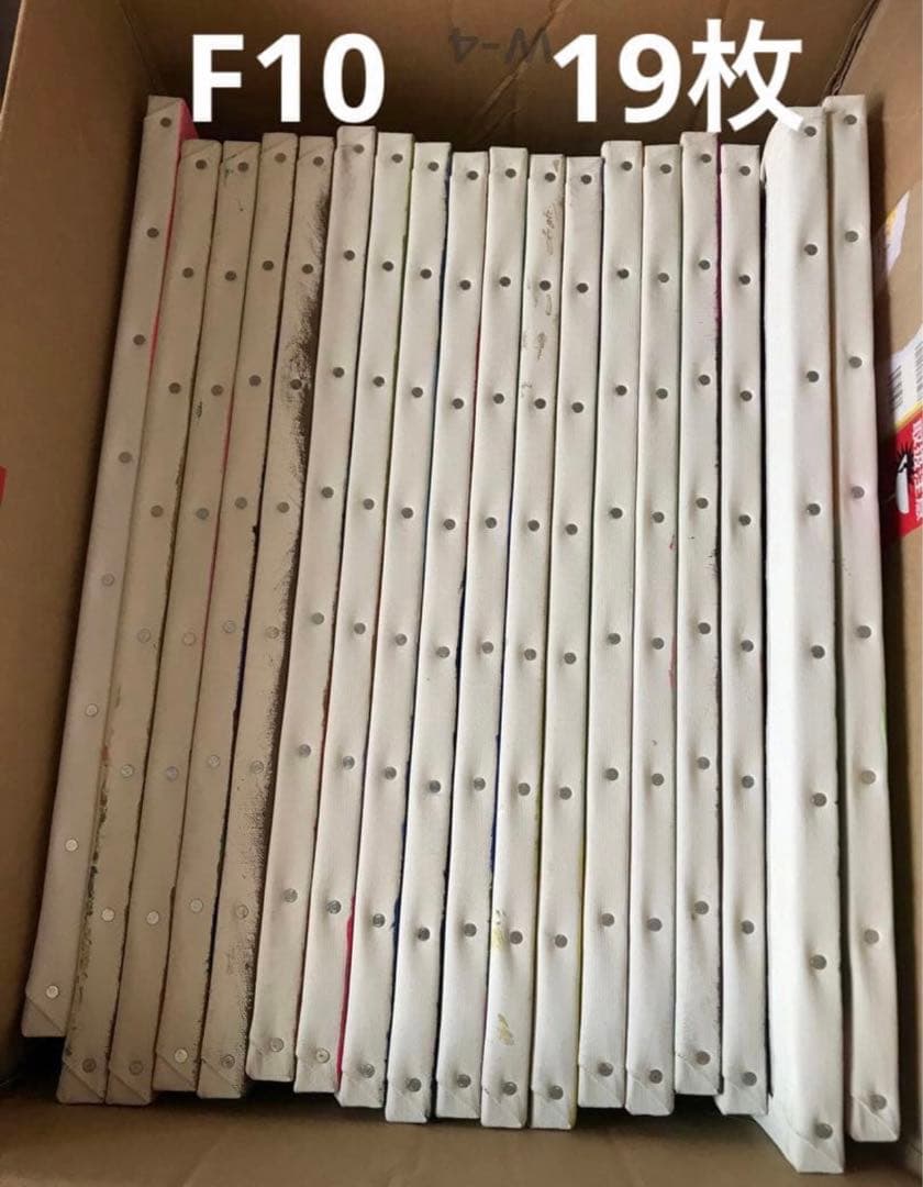F10サイズ　古キャンバス(麻100%)19枚セット　世界堂