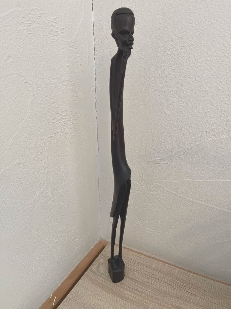 アフリカ美術【マコンデ族】彫刻 木彫り 置物 オブジェ　黒檀　彫像