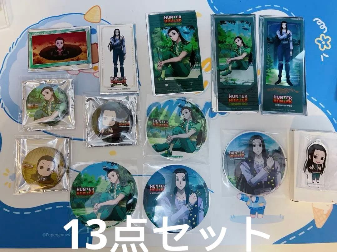 HUNTER×HUNTER イルミ アニメイトカフェアクリルコースター 缶バッジ