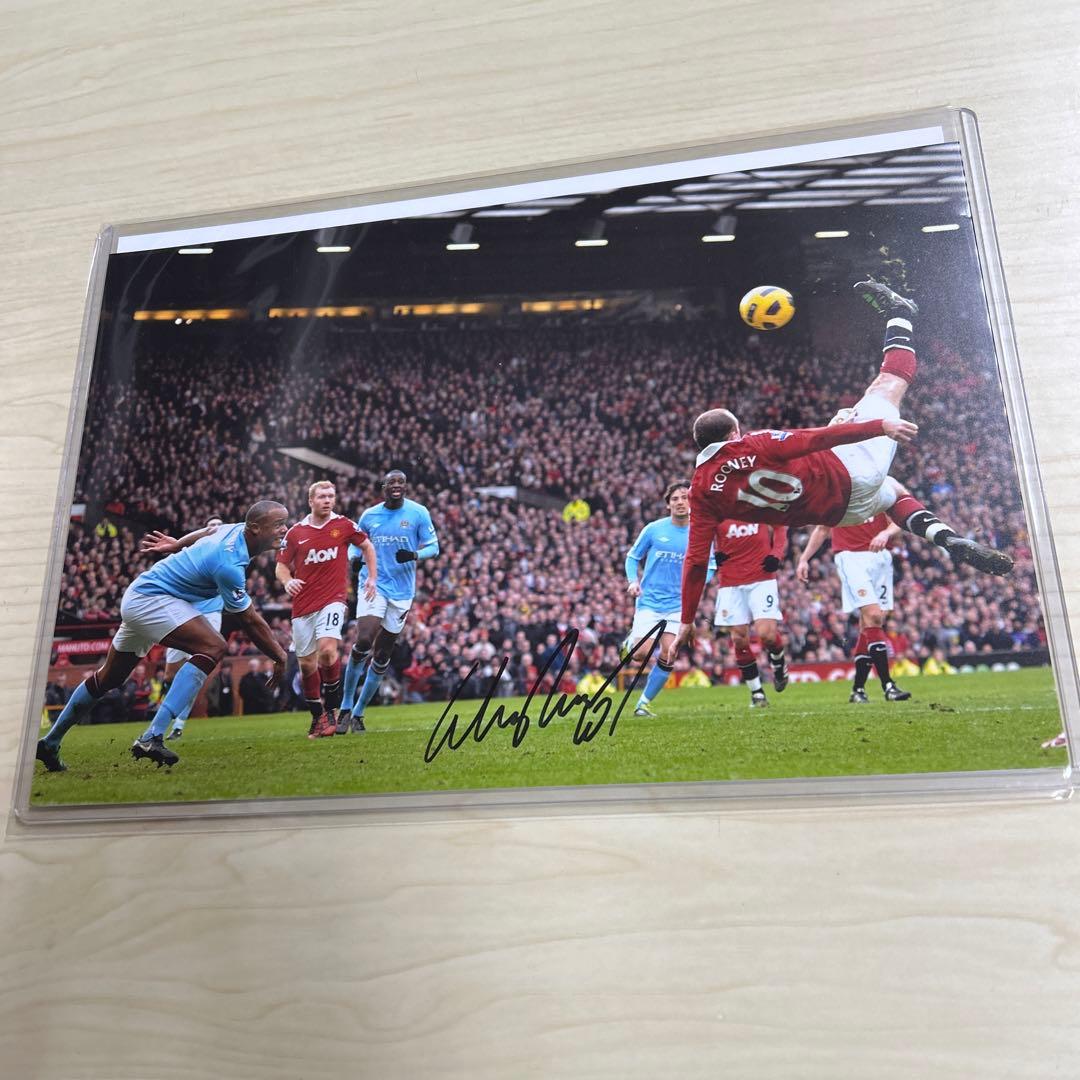 ウェイン・ルーニー 直筆サイン入りフォト マンチェスター・ユナイテッド