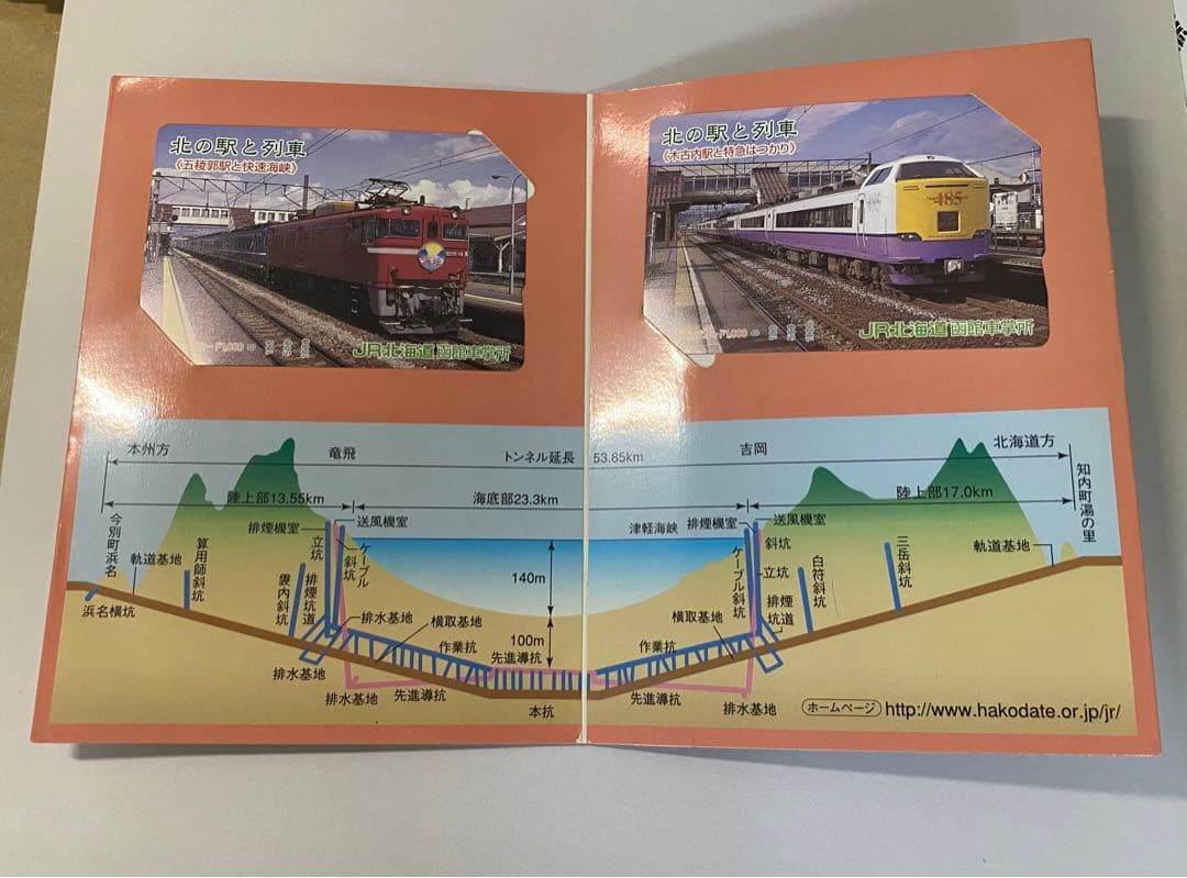 北の駅と列車オレンジカードセット