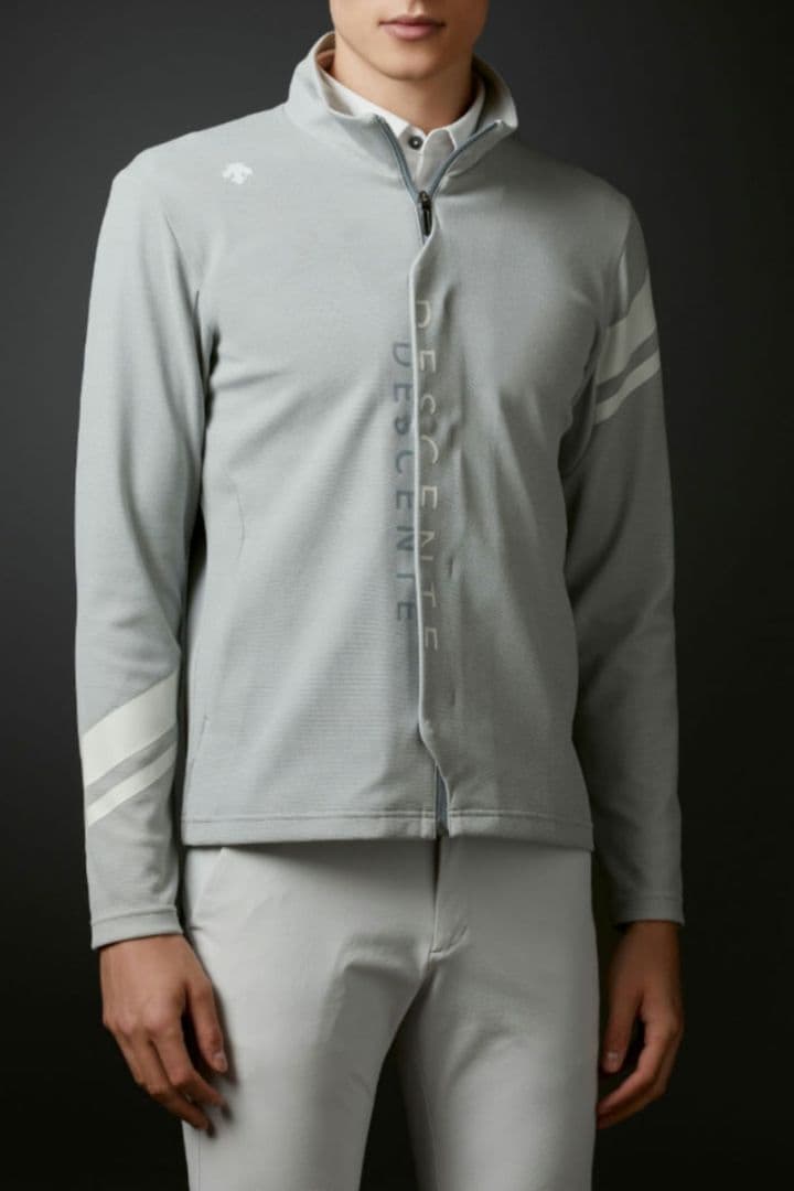 【入手困難】デサントゴルフ ロゴプリントジャージー ジャケット M グレー