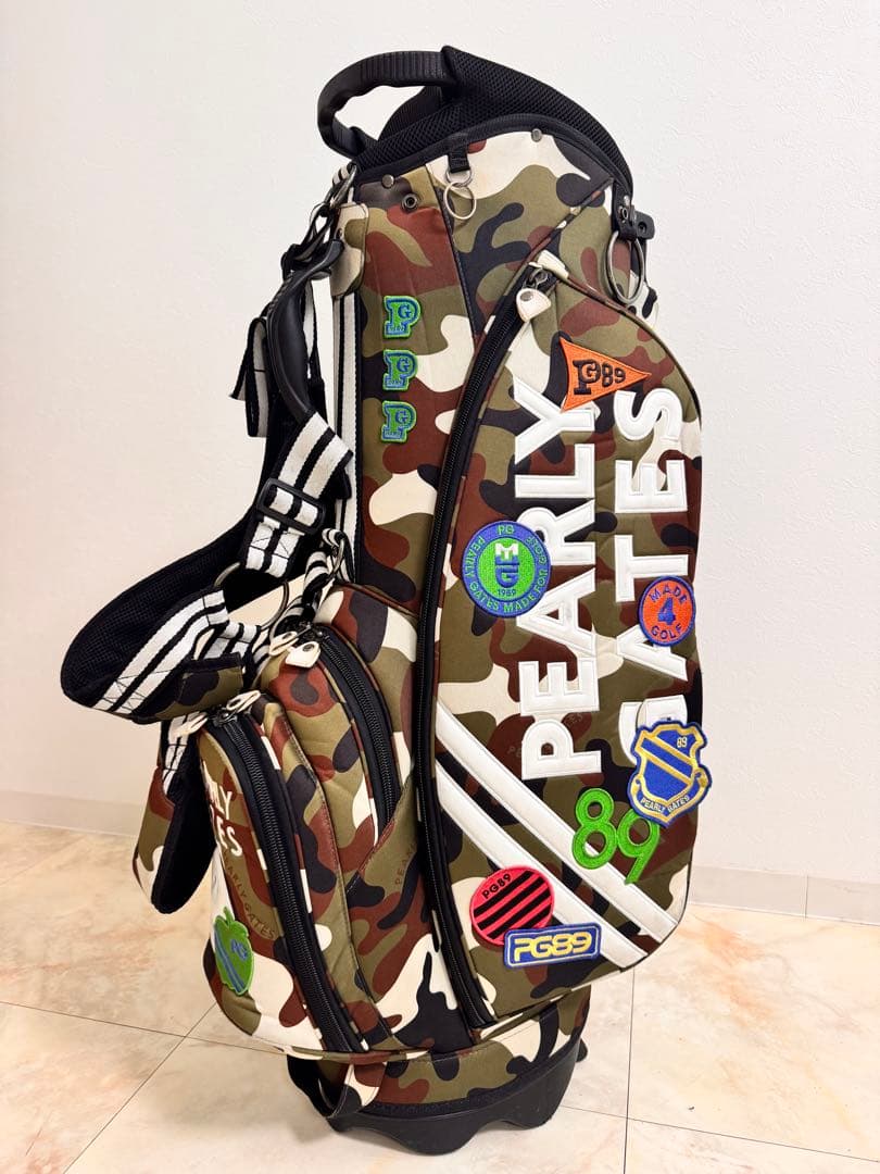 【1月中割】パーリーゲイツ　カモワッペン　レア　ゴルフバック　キャディバッグ