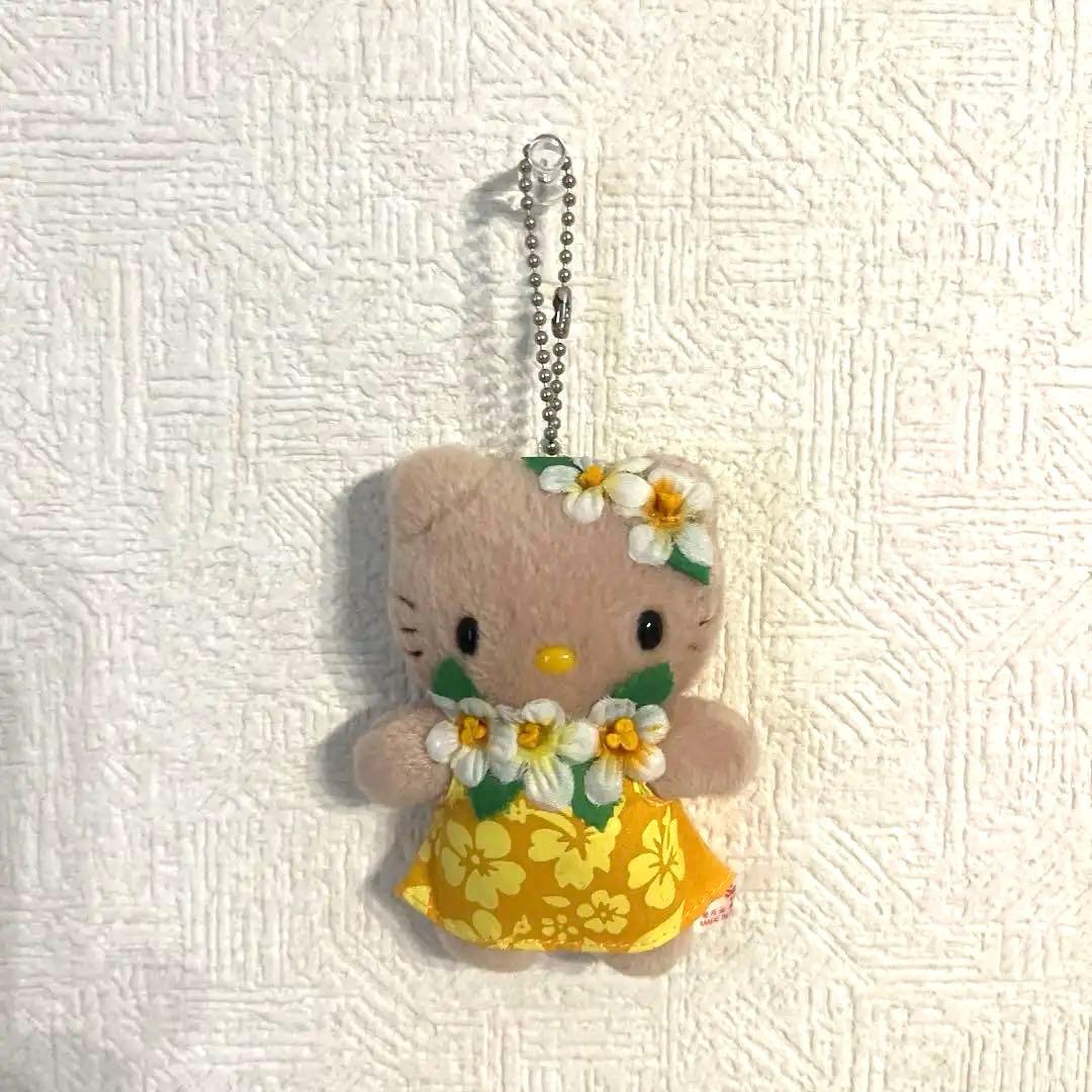 レア‼️プルメリアアロハキティ日焼け ぬいぐるみ マスコット ハイビスカス ハワイ