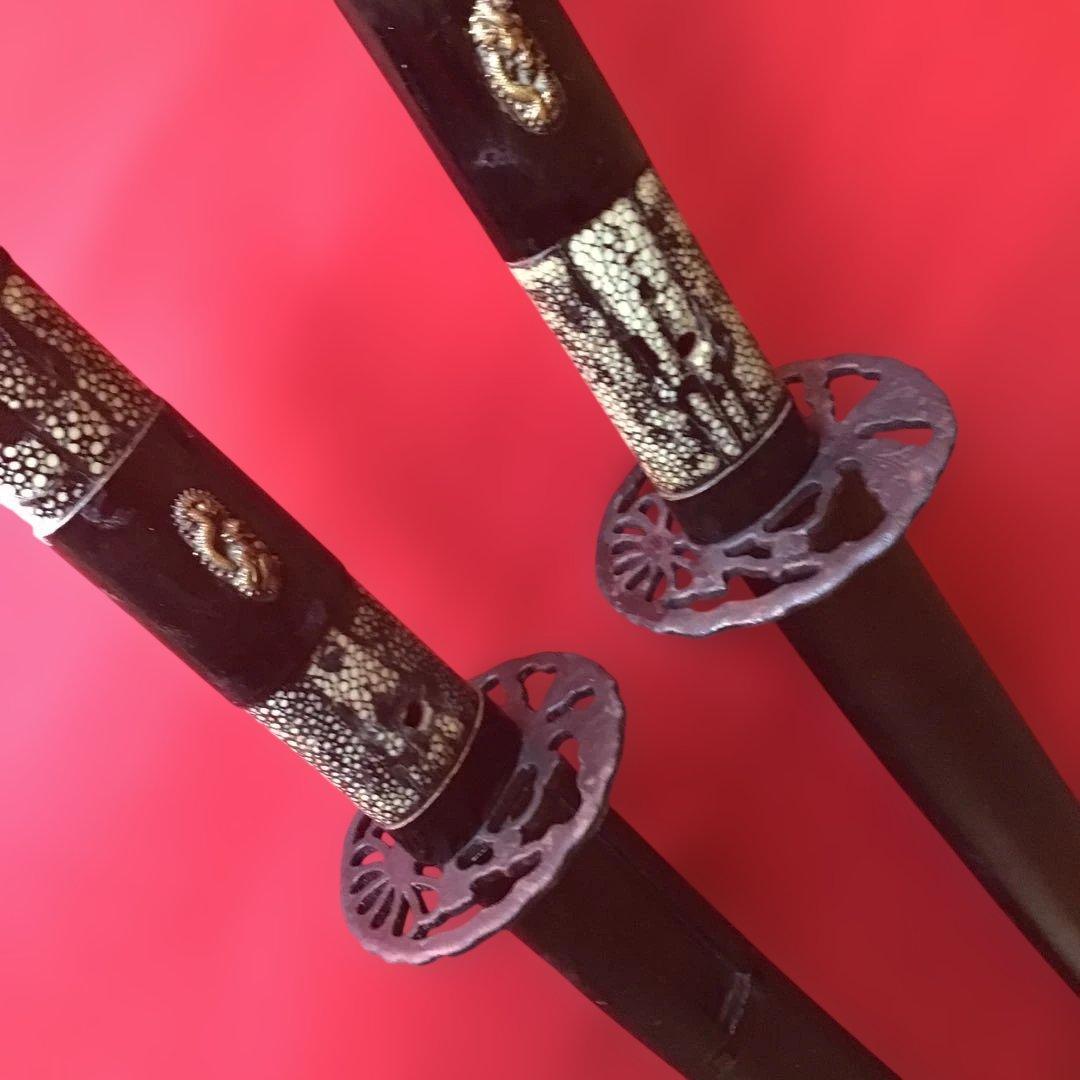 江戸時代　大小　揃い拵　繋ぎは木製　刃はありません。