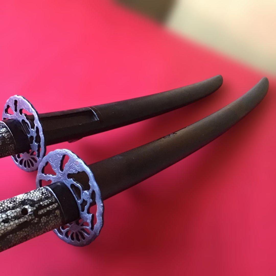 江戸時代　大小　揃い拵　繋ぎは木製　刃はありません。