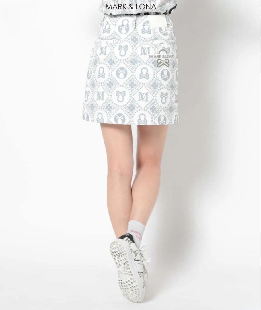 美品✦マークアンドロナ✦2025春夏新作✦Aura Monogram総柄スカート