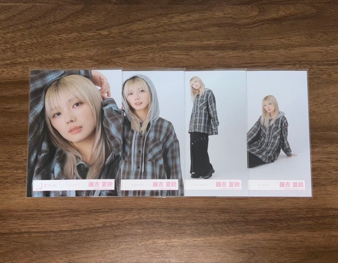櫻坂46 藤吉夏鈴 生写真 チェックコーデ コンプ