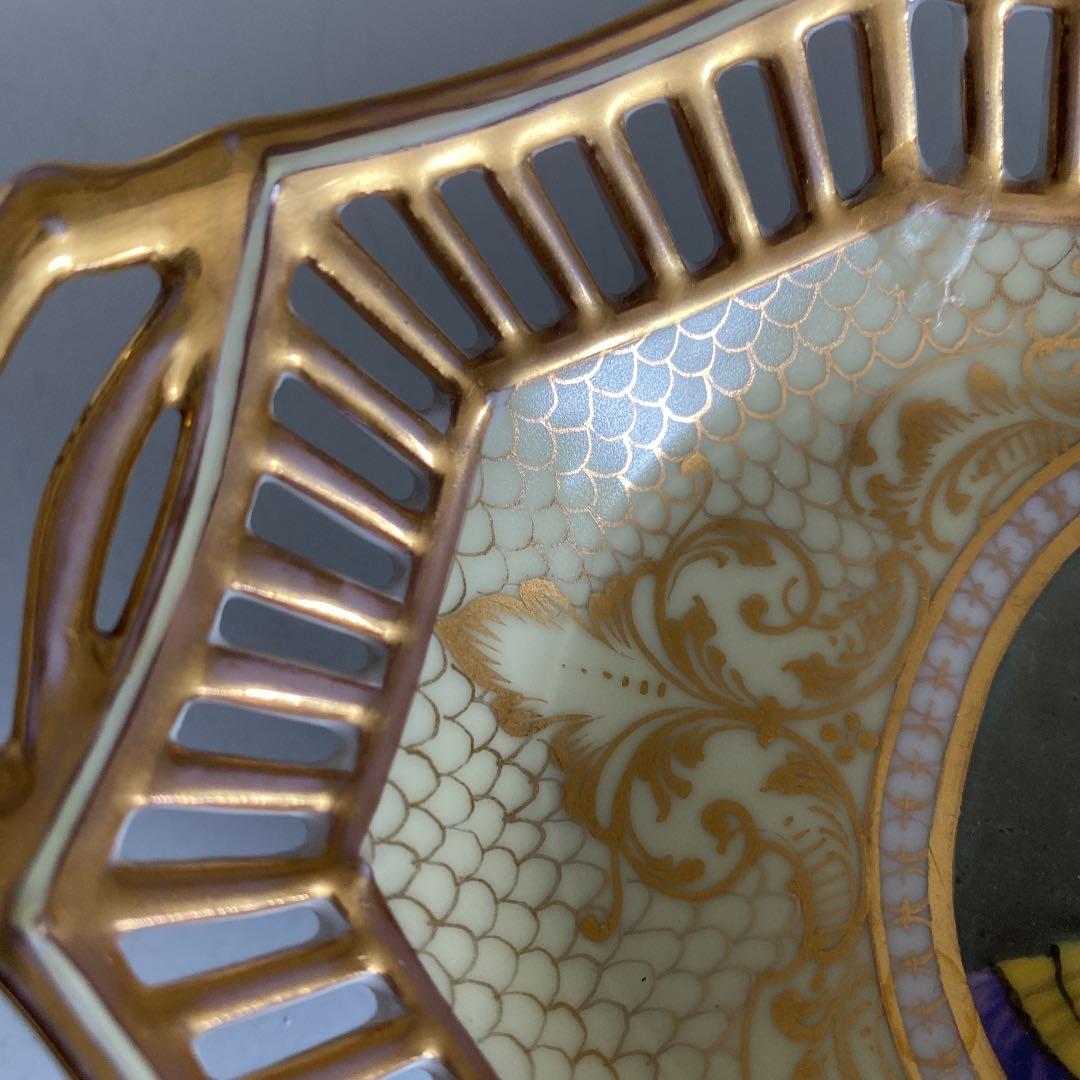 アンティーク飾り皿　貴婦人文