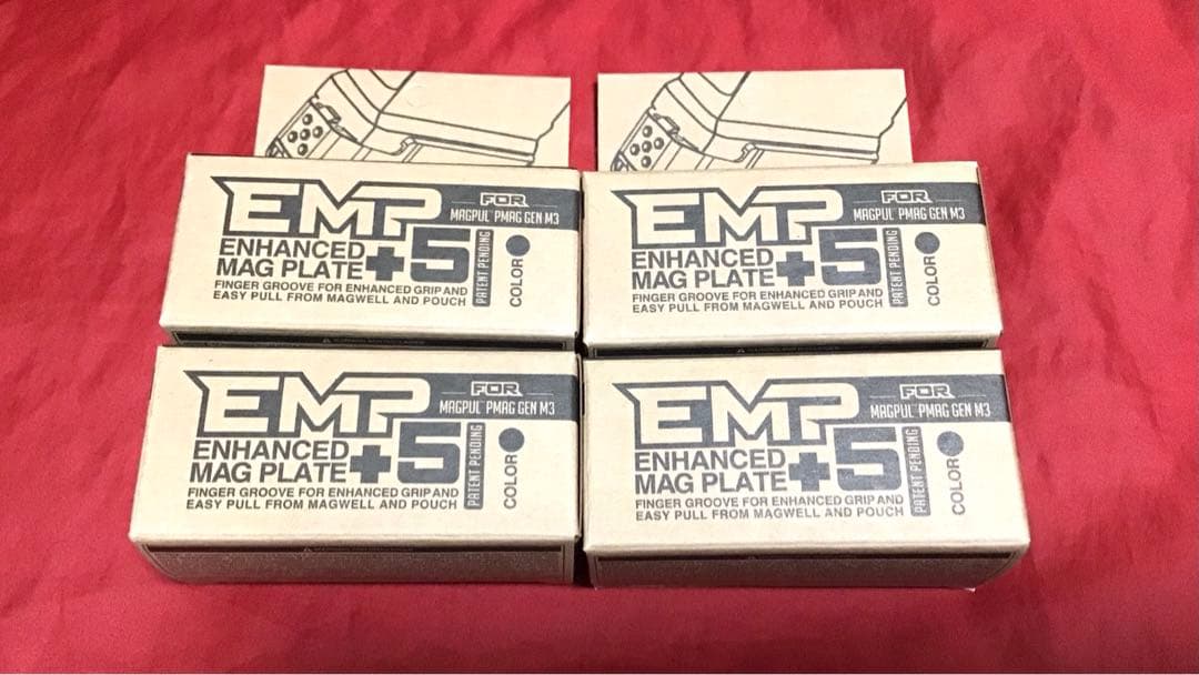 ストライクインダストリーズ製実物マガジンプレートPMAG用EMP+5 4個セット