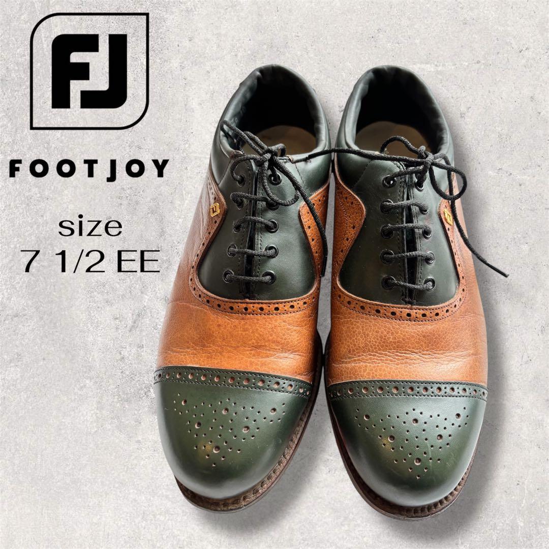 【最高峰】フットジョイ クラシックス ゴルフシューズ 7 1/2 EE メタル