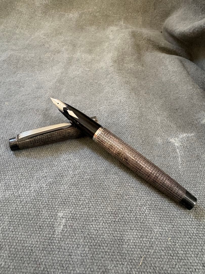 PLATINUM 万年筆 スターリングシルバー Pt 昭和レトロ　銀の万年筆