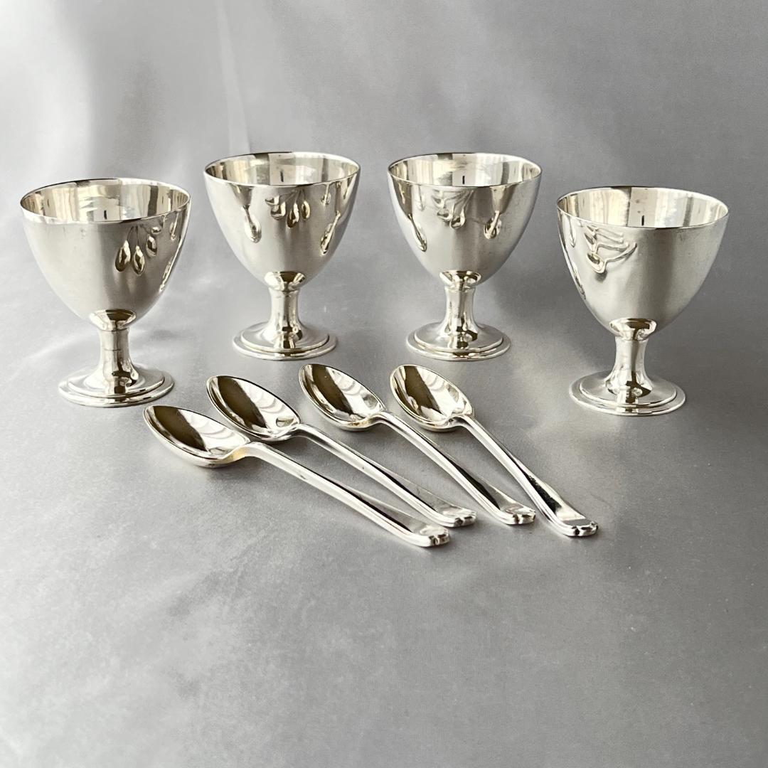 【Walker & Hall】 アールデコ エッグセット エッグカップ