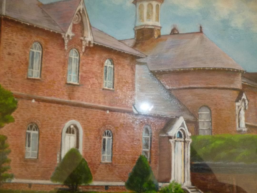 「トラピスチヌ修道院」油絵 原画　肉筆　F10号額付き