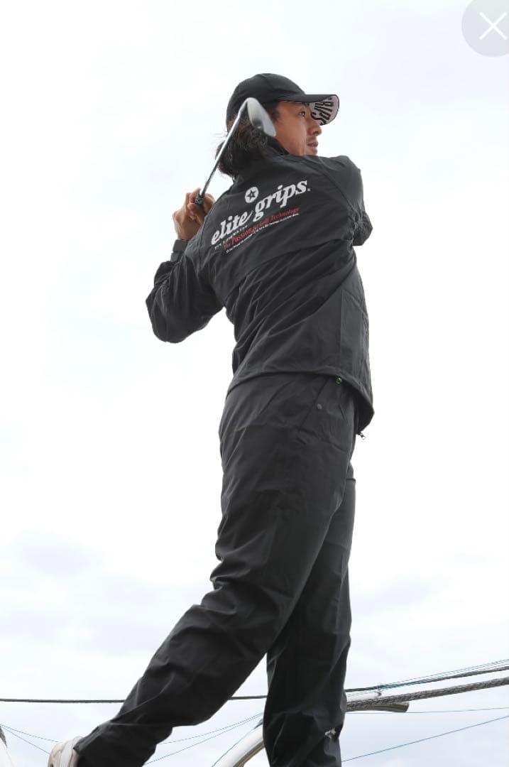 新品　エリートグリップ　レインウエア　フードなし ブラック　サイズL