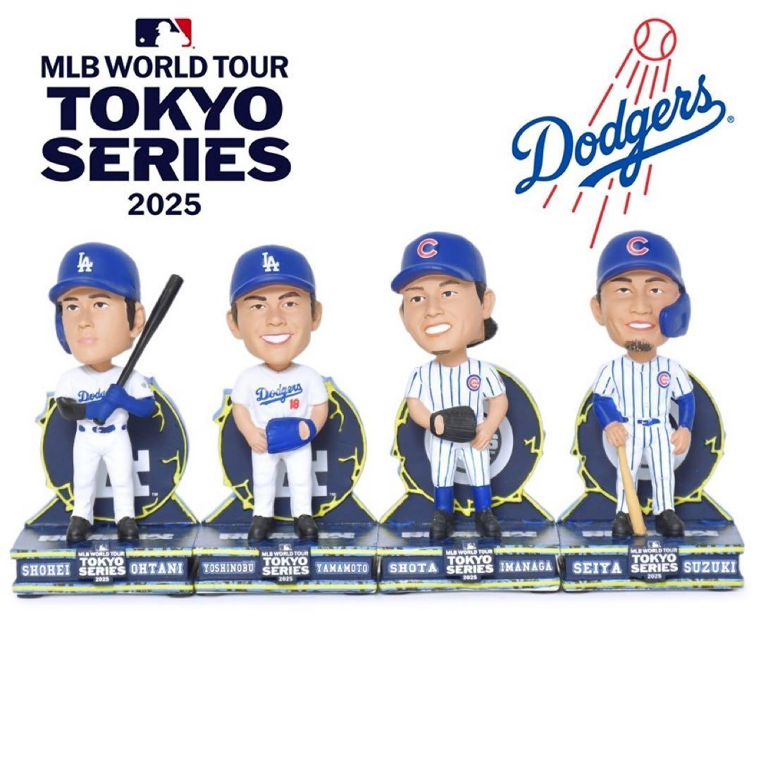 あ*お様 東京シリーズ　ボブルヘッド 大谷翔平　山本由伸　鈴木誠也　今永昇太　ド