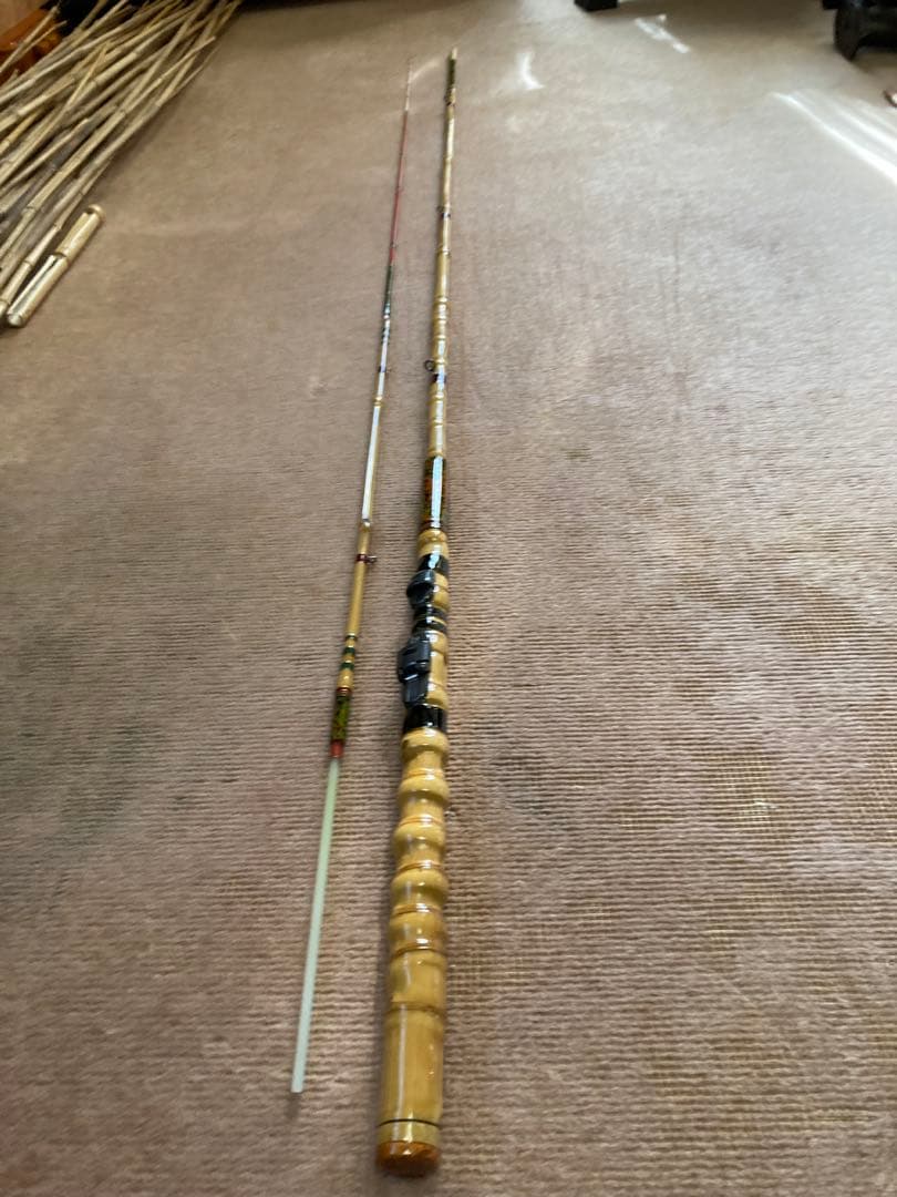 竹竿　自作（落とし込み）2.4布袋竹　硬めの本調子