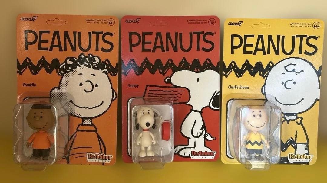 リアクションフィギア スヌーピー チャーリーブラウン　フランクリン　3種セット