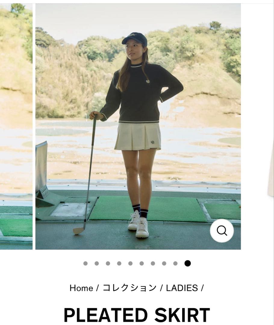 Pacific golf club ホワイト プリーツスカート