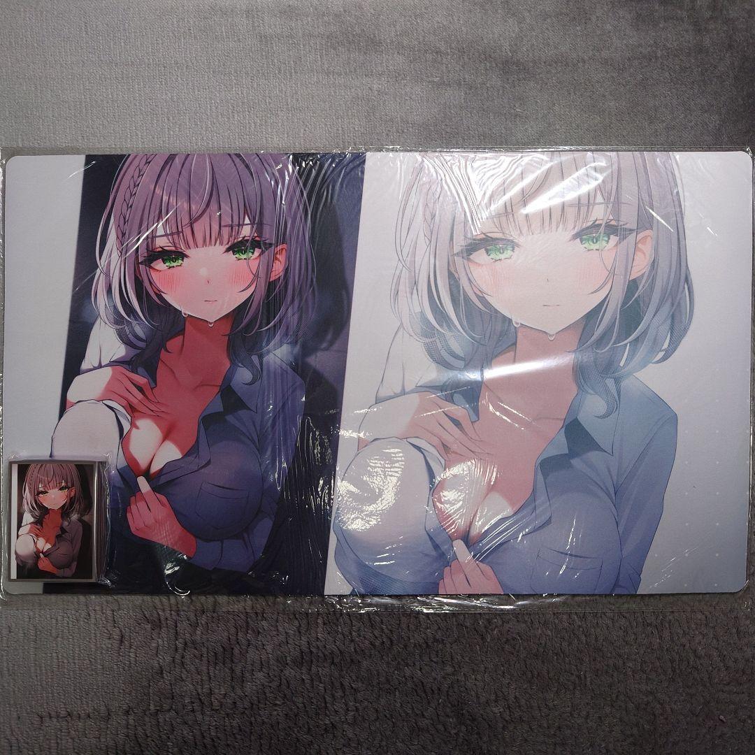 α1 ホロライブ 汗&制服&胸元 白銀ノエル スリーブ&プレイマット