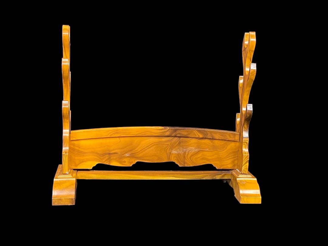 G 模造刀　模擬刀　武具　2本　透かし鍔　刀掛け付き　5本掛け　分解式