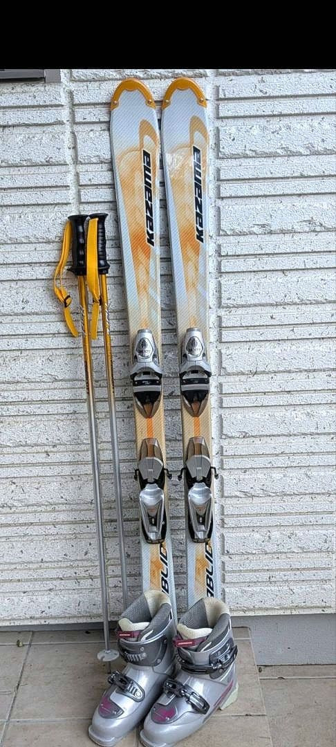 KAZAMA カービングスキー3点セット140cm レディース