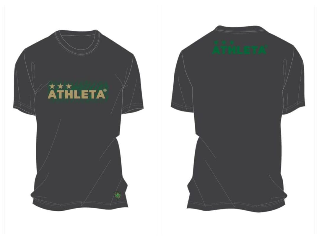 東京ヴェルディ×ATHLETA　アスレタ半袖Tシャツ　ブラック　Lサイズ