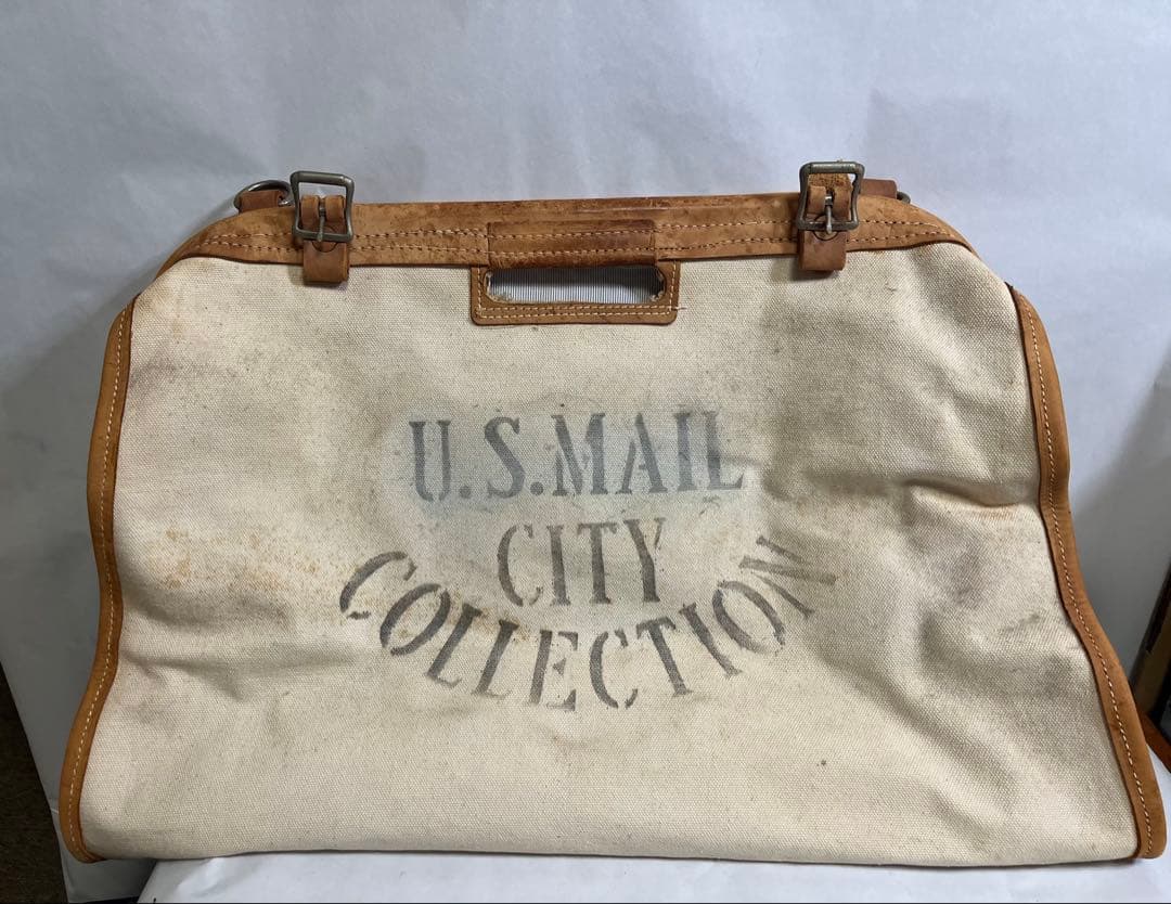 USメール　キャンバス　レザー usmail 激レア　ヴィンテージバッグ