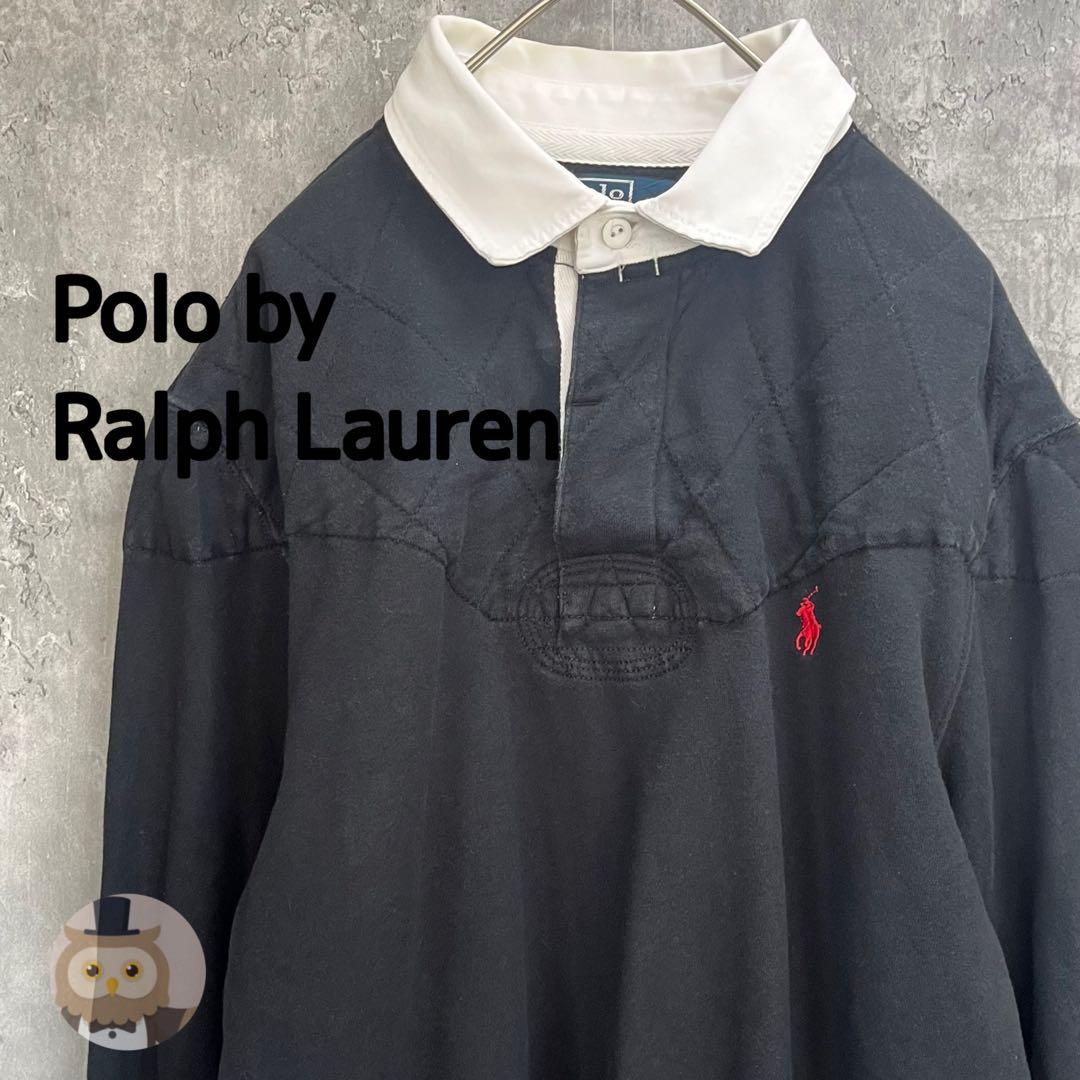 【人気カラー】ポロ ラルフローレン 長袖 ラガーシャツ メンズ 古着 ラグビー