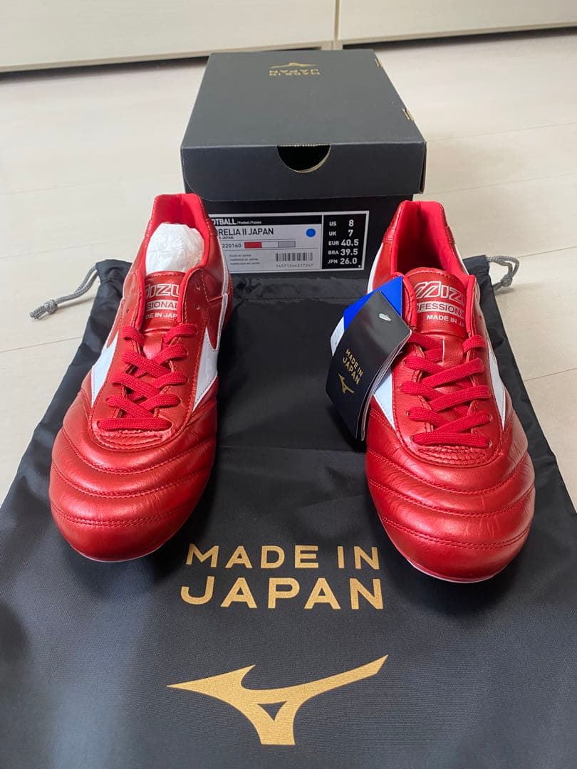 【新品未使用】Mizuno Morelia2Japan パッションレッド26cm
