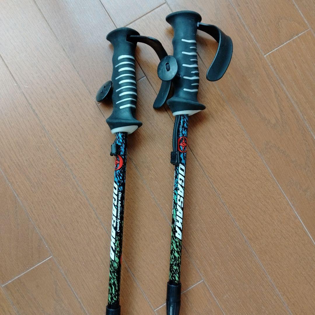 【kun　本日限り】オガサカスキー伸縮ポール 100〜123cm調整可能