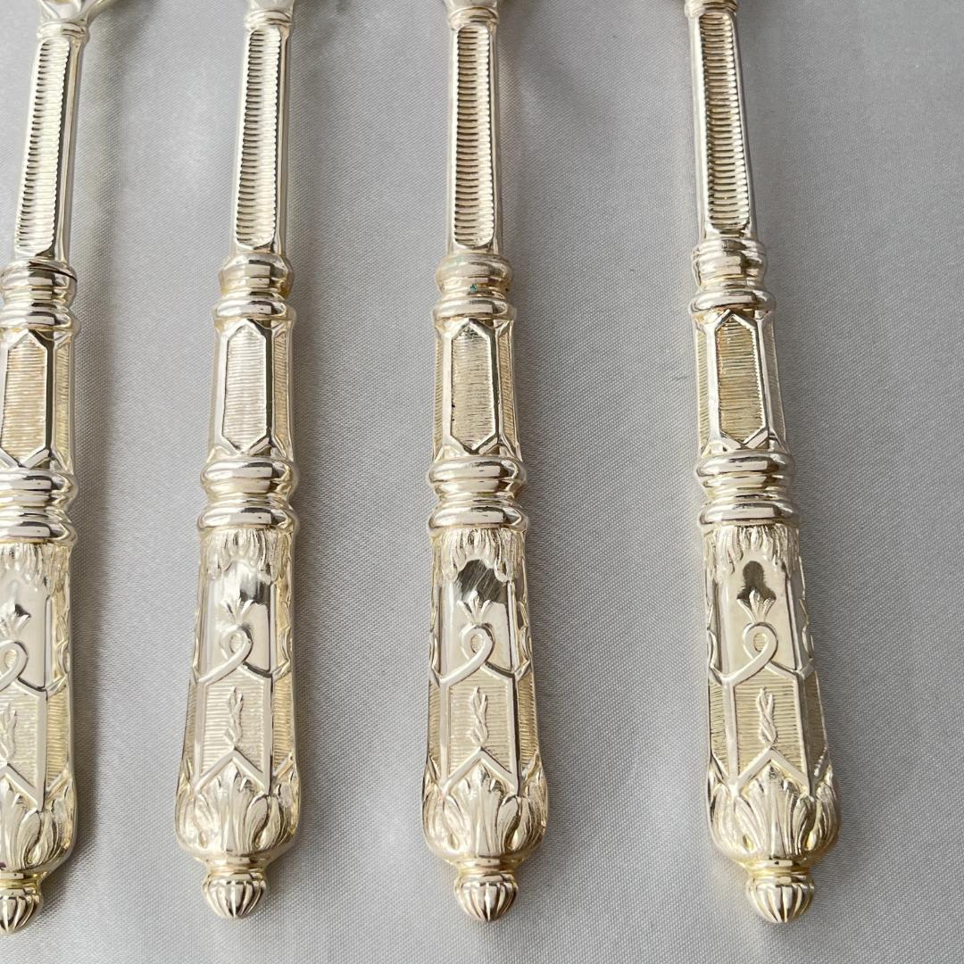 【仏蘭西】 ロシア様式 テーブルフォーク 6本組 【シルバープレート】