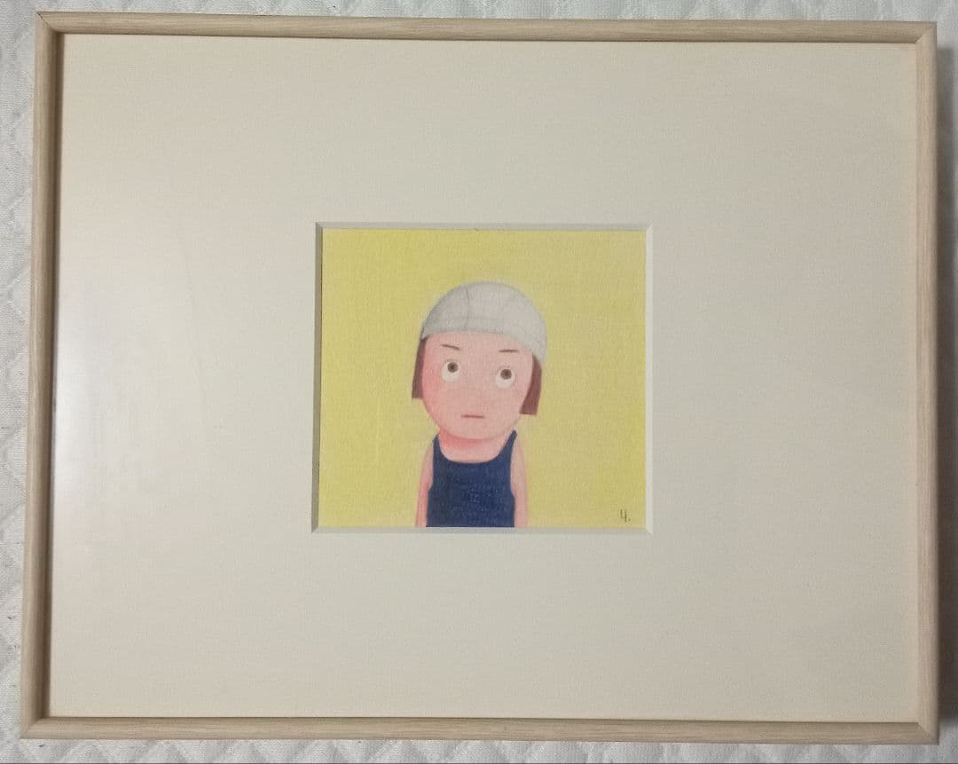 水着の女の子の絵 　絵画