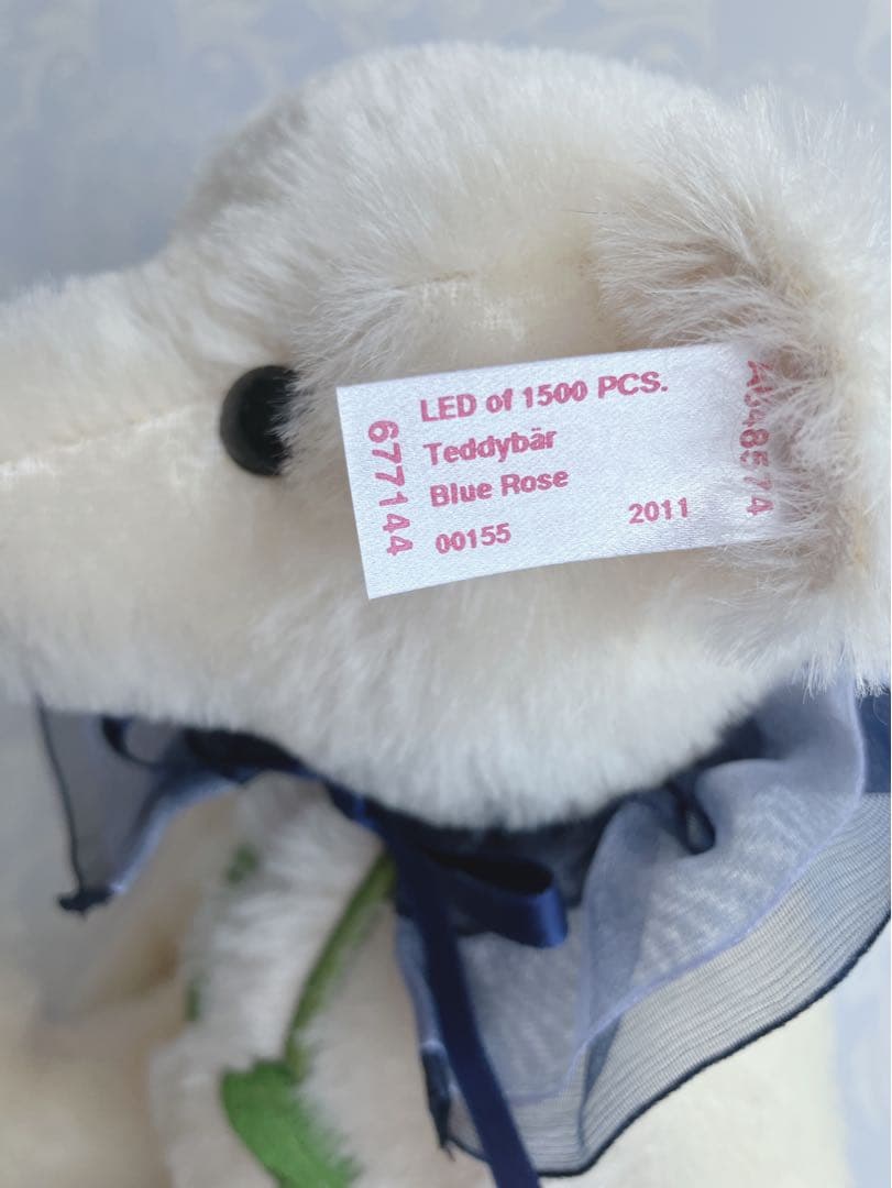 【再値下げ】Steiff ブルーローズテディベア 2011年1500体限定
