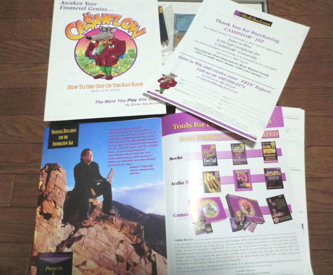 美品！ロバートキヨサキ キャッシュフロー101 英語版　カセット3本 × 本1冊