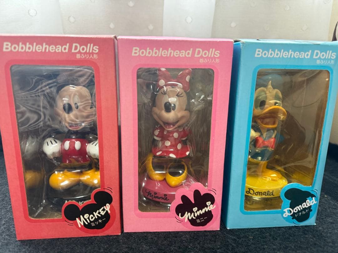 ディズニー ミッキー ミニー ドナルド ボブルヘッド 3体セット