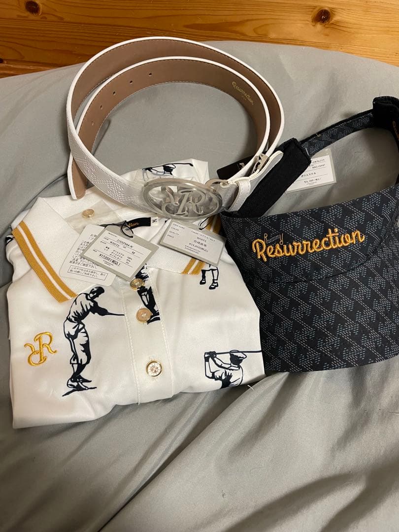 Resurrection ゴルフポロシャツ＆バイザー&ベルトセット