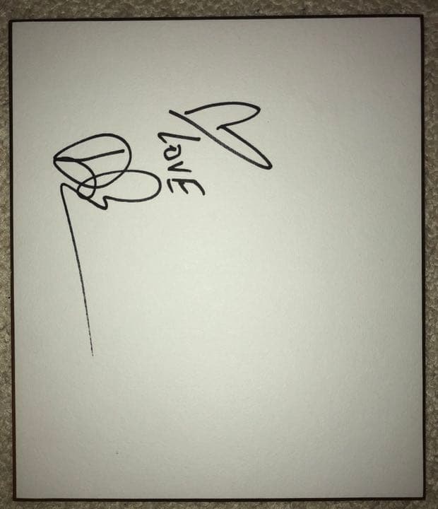 値下げ ドリュー・バリモア 直筆サイン色紙　女優