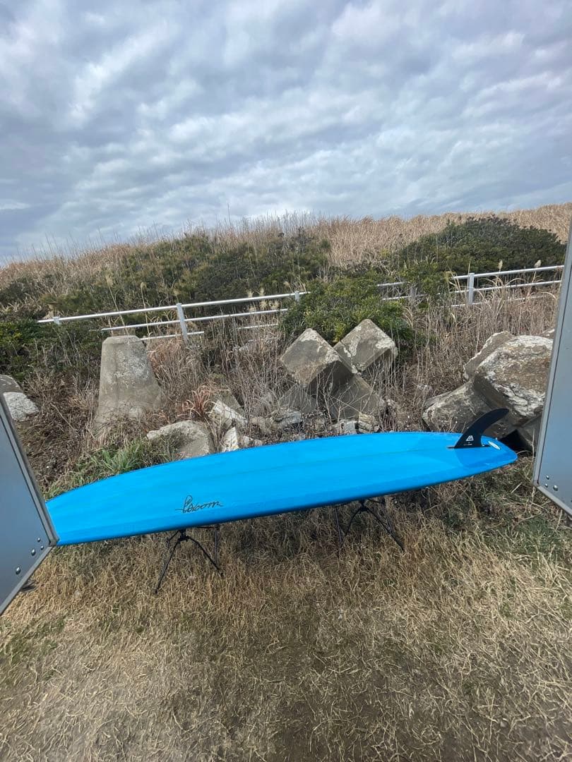 サーフボード　 青ロングボード 1フィン 良好　10ft ノーズライティング可能