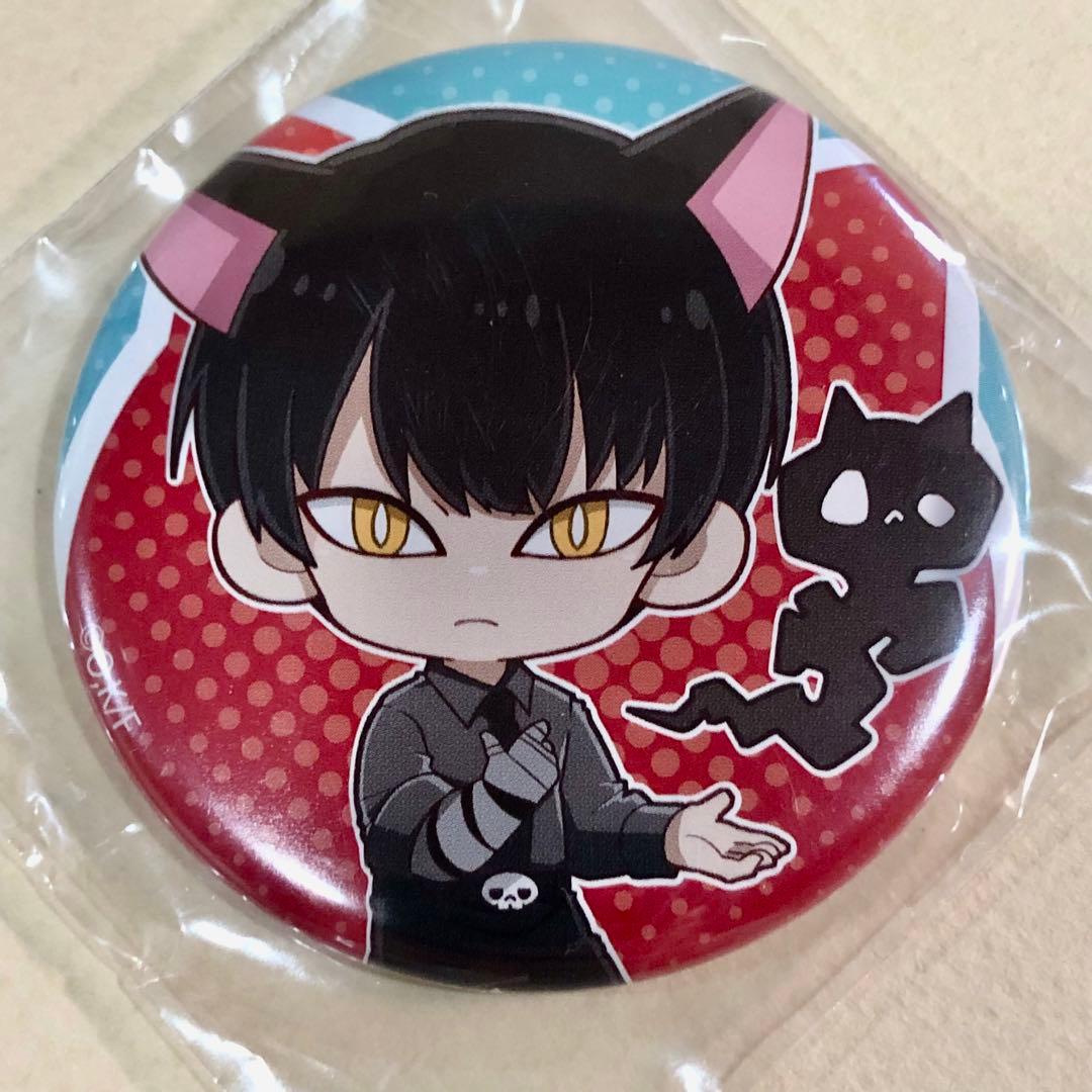 炎炎ノ消防隊 プリンセスカフェ 猫の日 缶バッジ　黒野優一郎