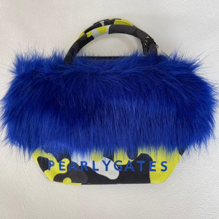 新品　パーリーゲイツ　カモフラ　ファー　カードバッグ　ラウンドバッグ