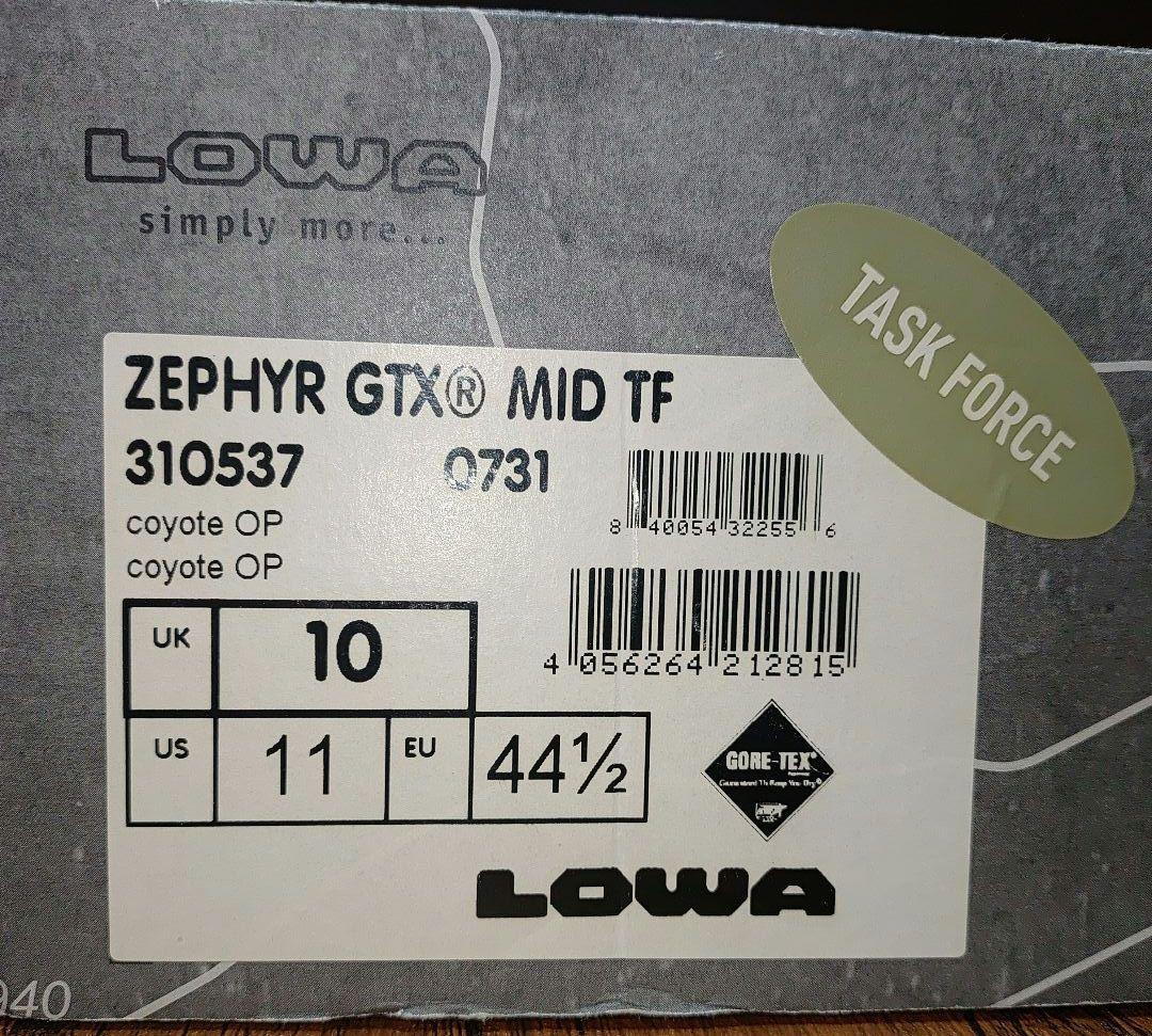 新品 Lowa Zephyr GTX MID TF CoyoteOP UK10