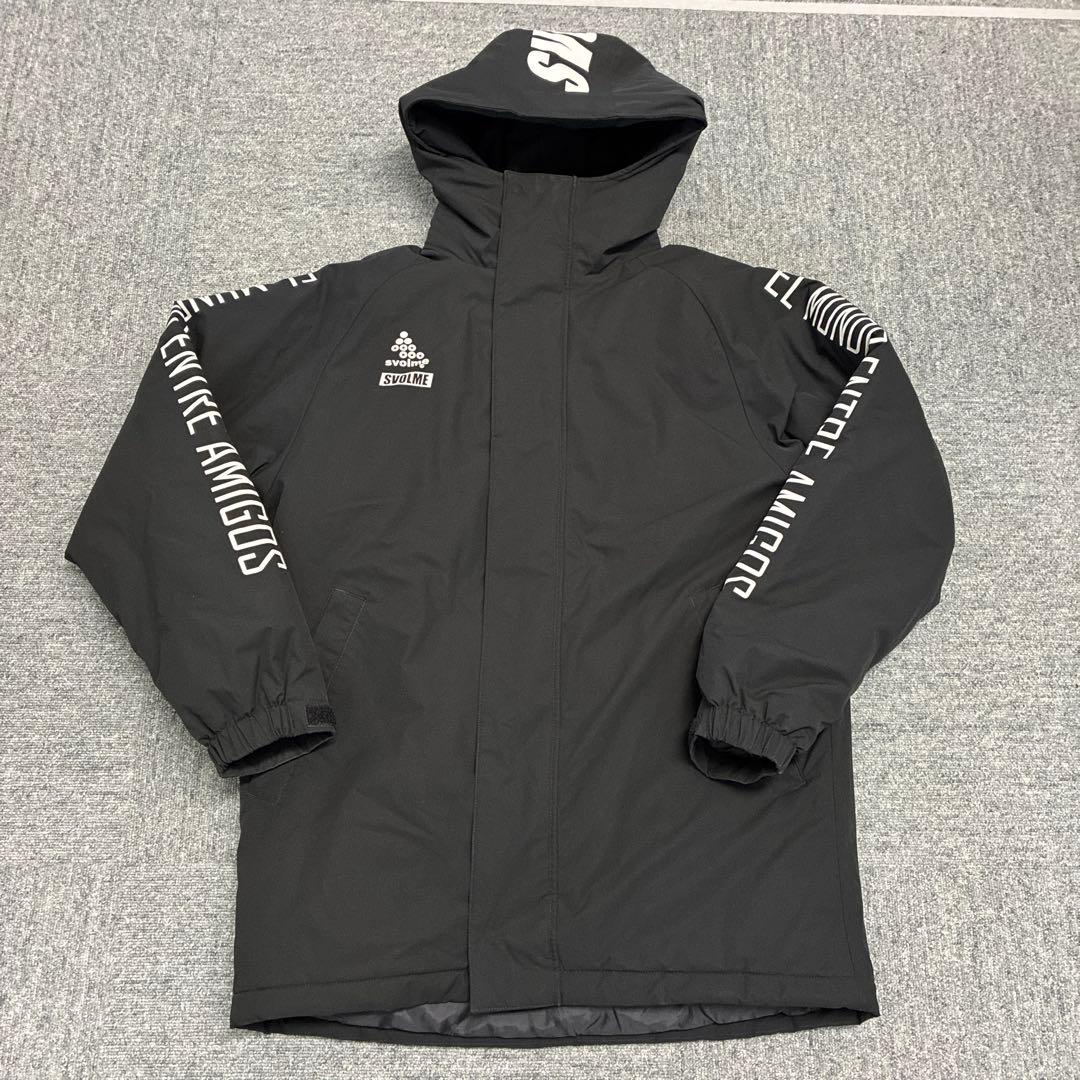 svolme発熱中綿ウォーマー上のみブラックLサイズ