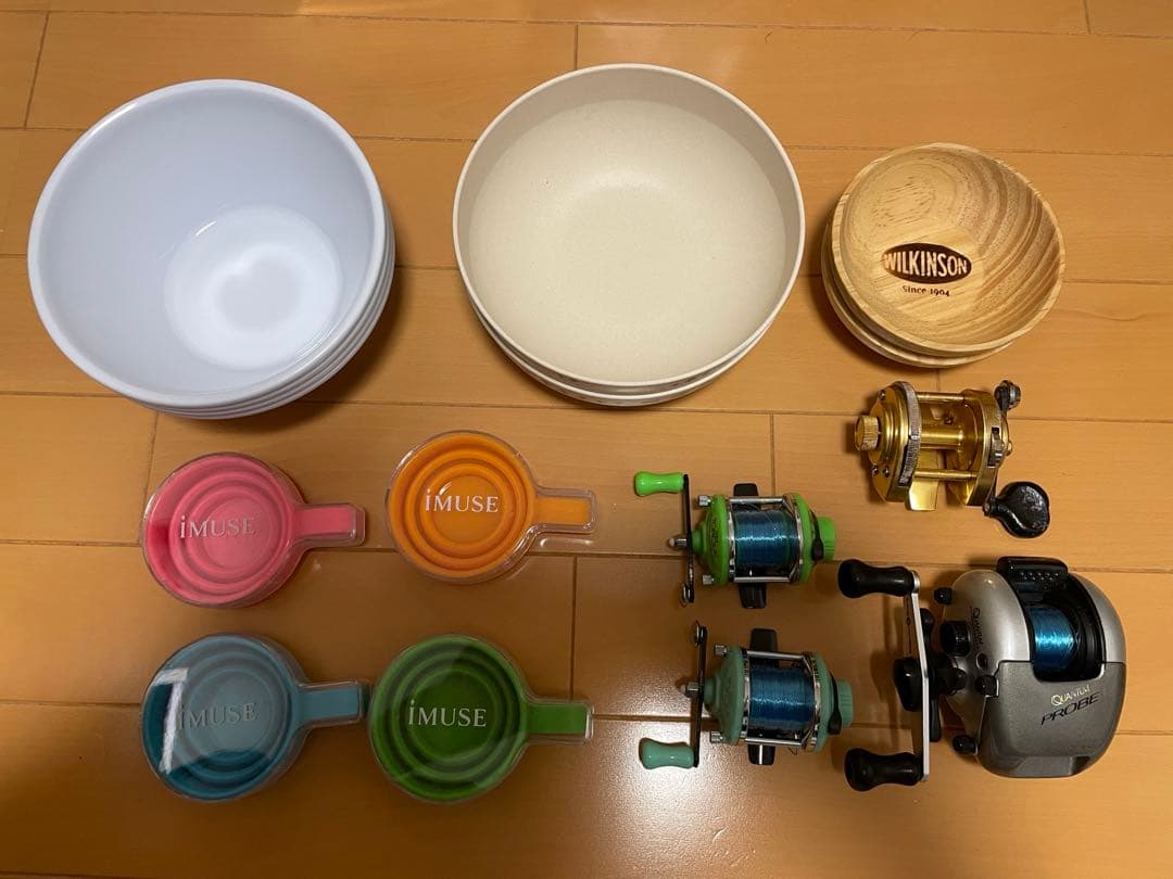 アウトドア食器、釣り リール