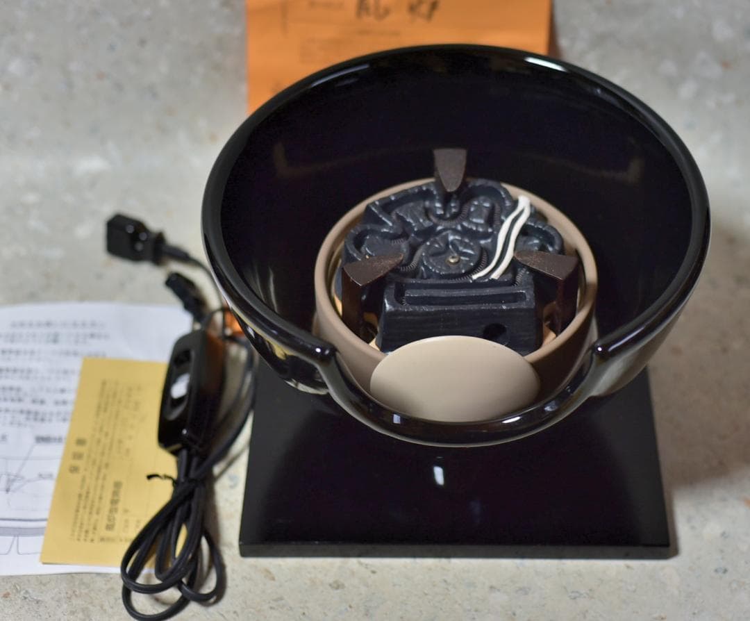 野々田風炉型電熱器【極上品】　ヒータ　囲炉裏お茶道具