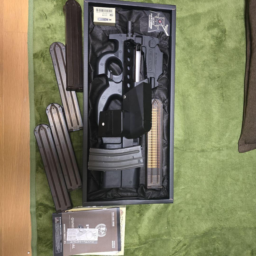 東京マルイP90スタンダードサブマガ4本 ボックスマガジン バッテリー付き