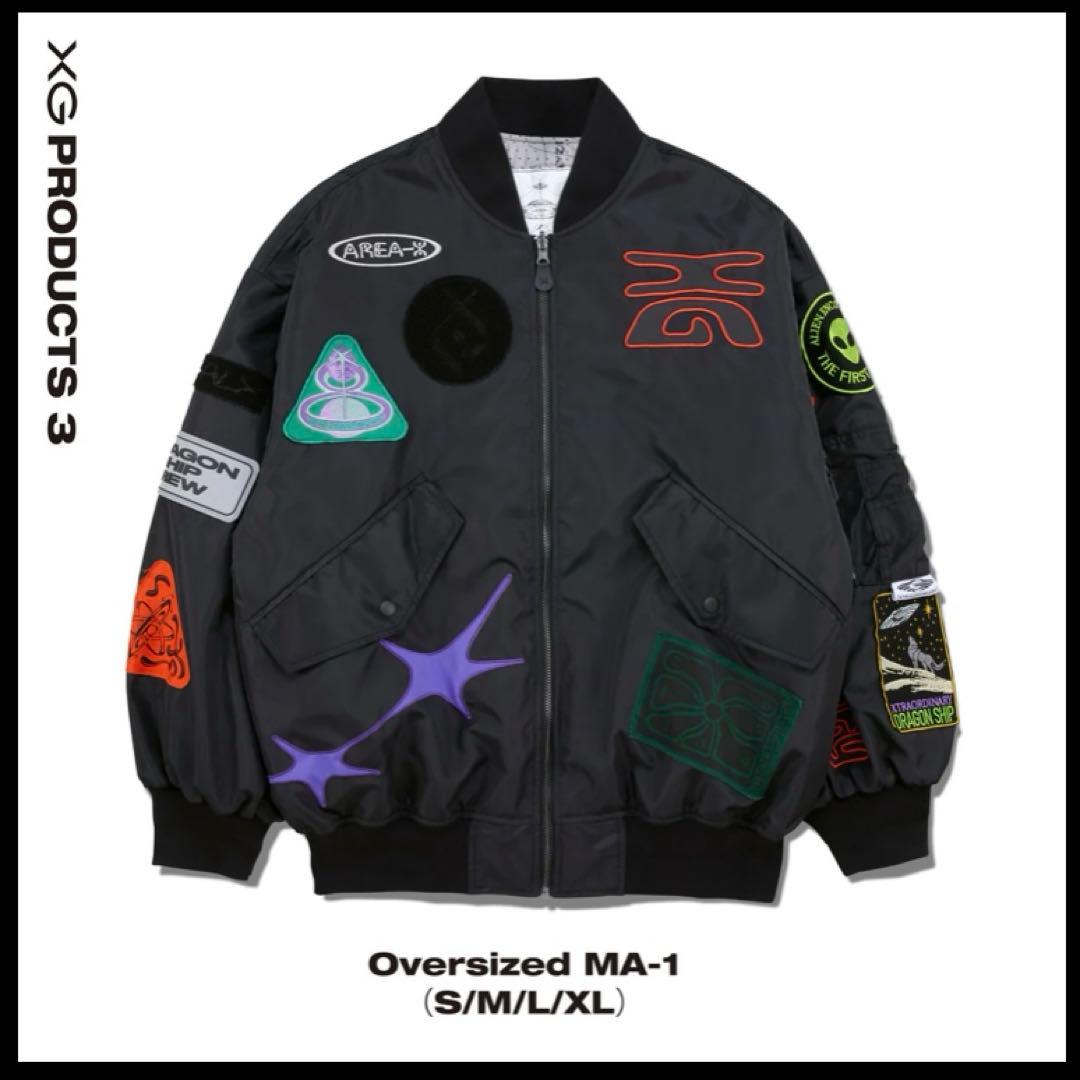 【入手困難】XG Oversized MA-1 Mサイズ　ジャケット　ワッペン