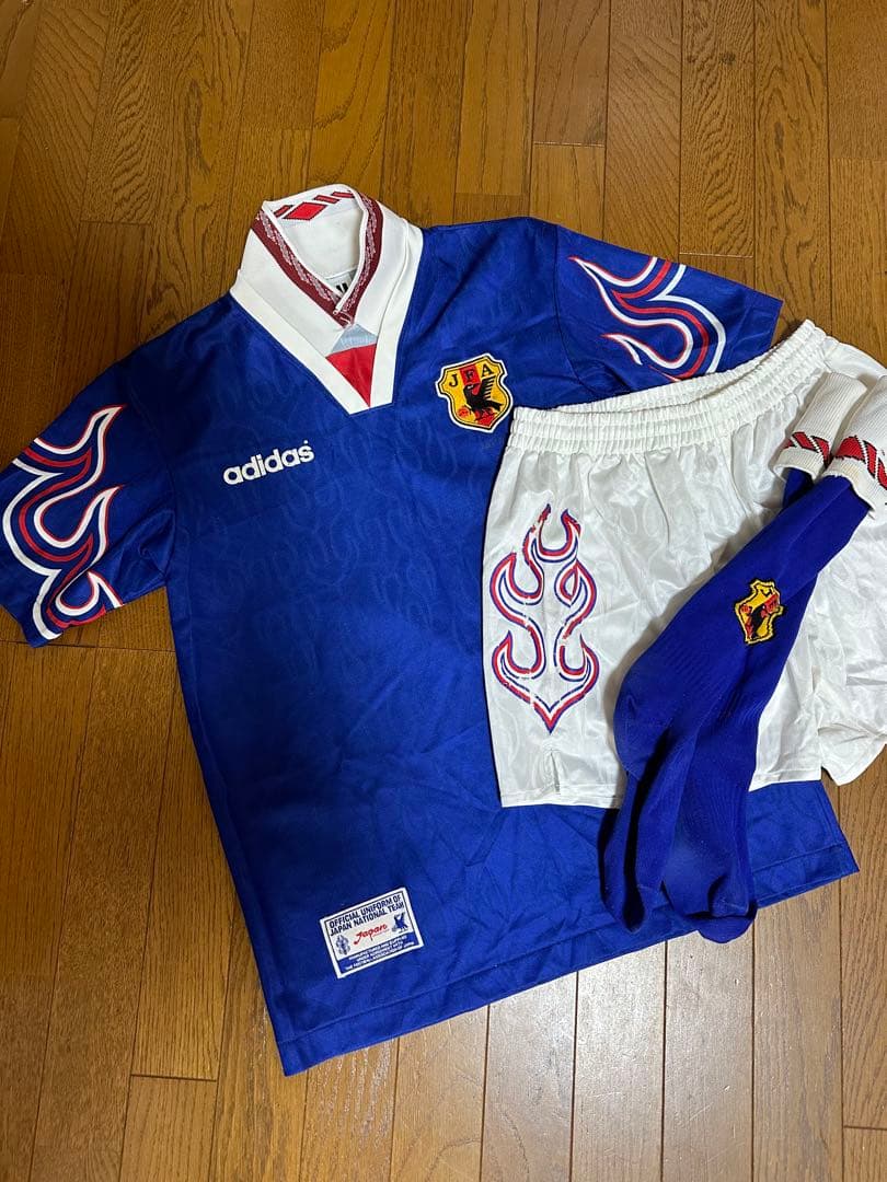日本代表ユニフォーム 炎 サッカー 97年 adidas